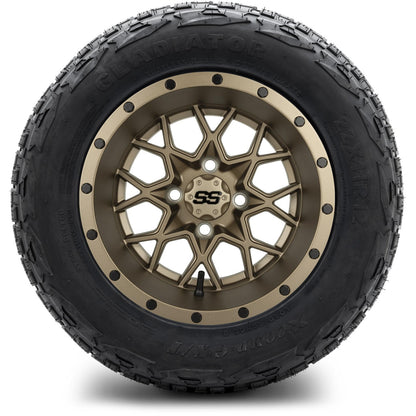 12" MODZ Vortex Matte Bronze - Tire and Wheel Combo