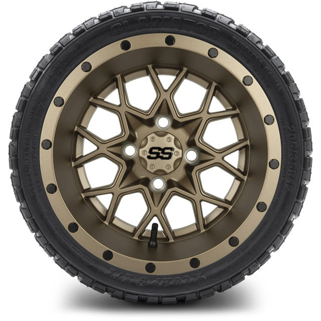 12" MODZ Vortex Matte Bronze - Tire and Wheel Combo