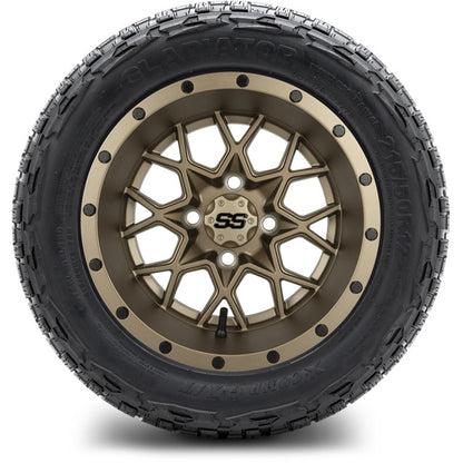 12" MODZ Vortex Matte Bronze - Tire and Wheel Combo