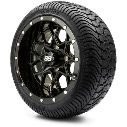 12" MODZ Vortex Glossy Black - Tire and Wheel Combo