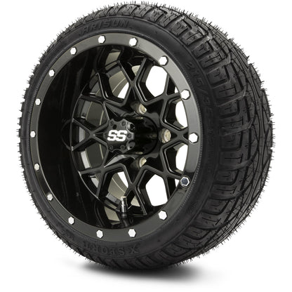 12" MODZ Vortex Glossy Black - Tire and Wheel Combo