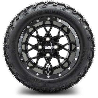 12" MODZ Vortex Glossy Black - Tire and Wheel Combo