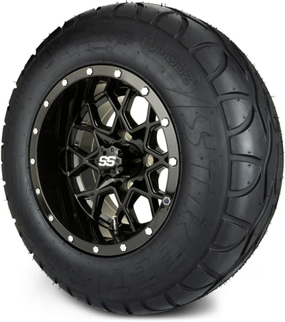 12" MODZ Vortex Glossy Black - Tire and Wheel Combo