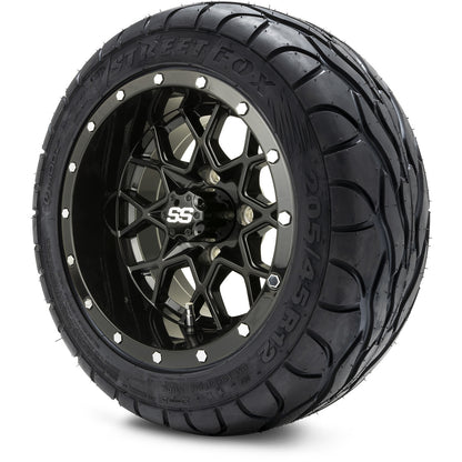 12" MODZ Vortex Glossy Black - Tire and Wheel Combo