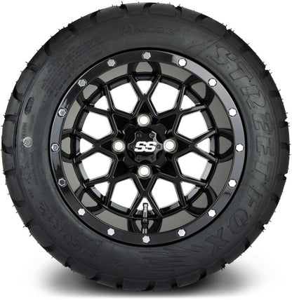 12" MODZ Vortex Glossy Black - Tire and Wheel Combo