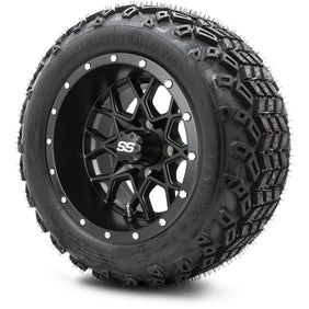 12" MODZ Vortex Matte Black - Tire and Wheel Combo