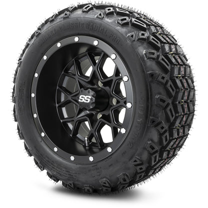 12" MODZ Vortex Matte Black - Tire and Wheel Combo