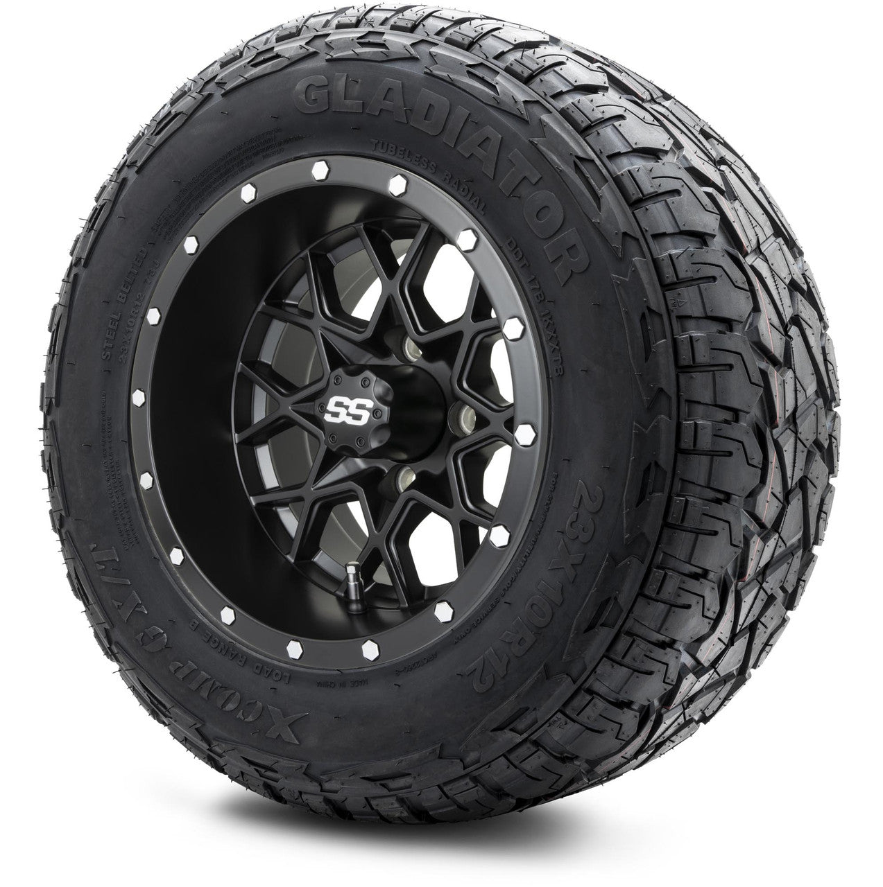12" MODZ Vortex Matte Black - Tire and Wheel Combo
