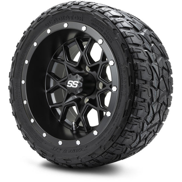 12" MODZ Vortex Matte Black - Tire and Wheel Combo