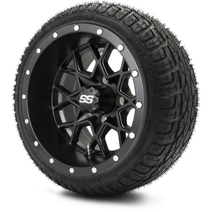 12" MODZ Vortex Matte Black - Tire and Wheel Combo