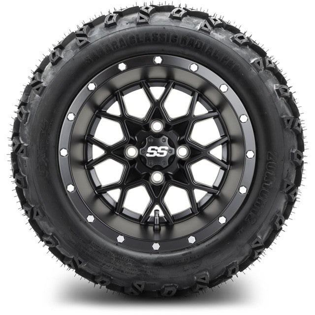 12" MODZ Vortex Matte Black - Tire and Wheel Combo