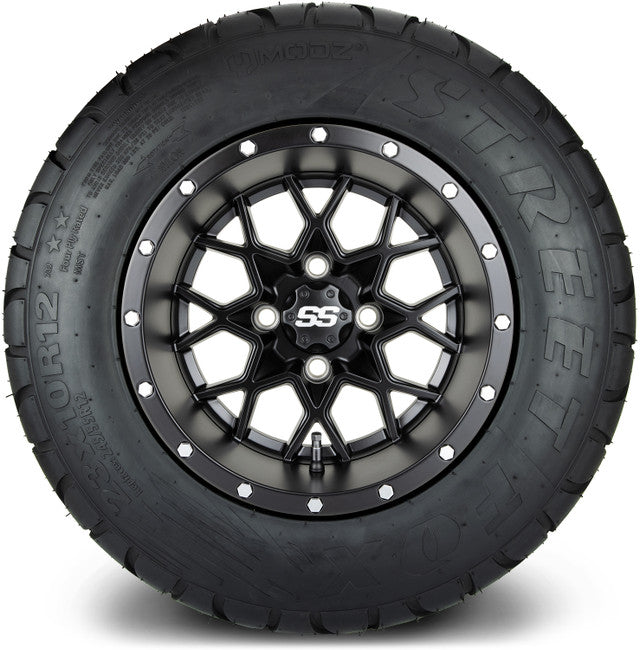 12" MODZ Vortex Matte Black - Tire and Wheel Combo