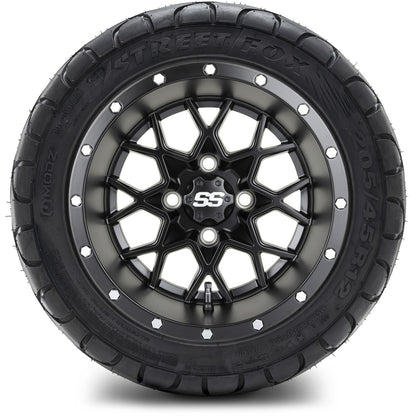 12" MODZ Vortex Matte Black - Tire and Wheel Combo
