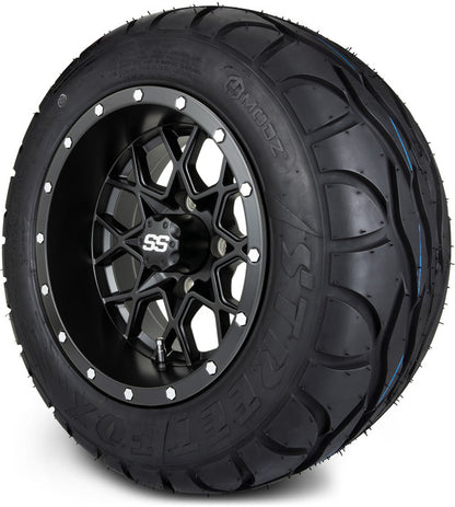 12" MODZ Vortex Matte Black - Tire and Wheel Combo