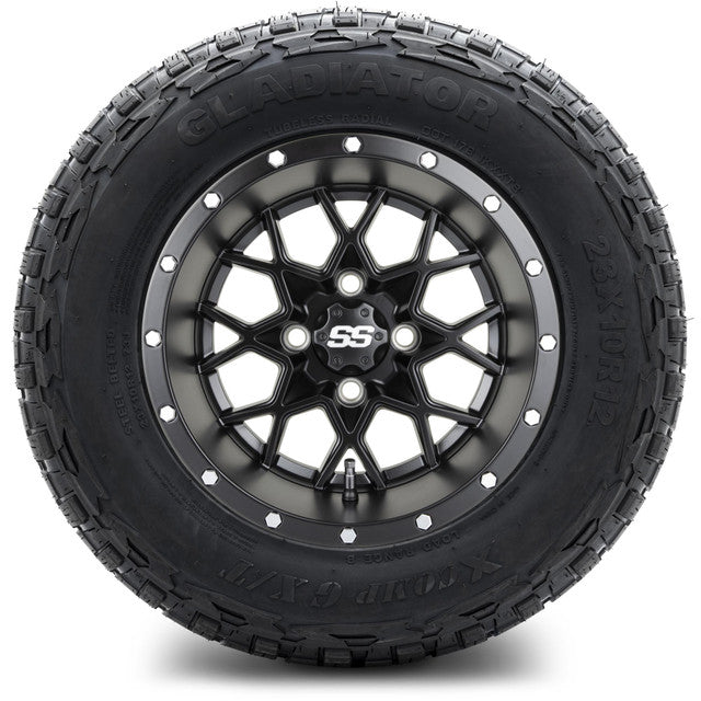 12" MODZ Vortex Matte Black - Tire and Wheel Combo