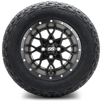12" MODZ Vortex Matte Black - Tire and Wheel Combo