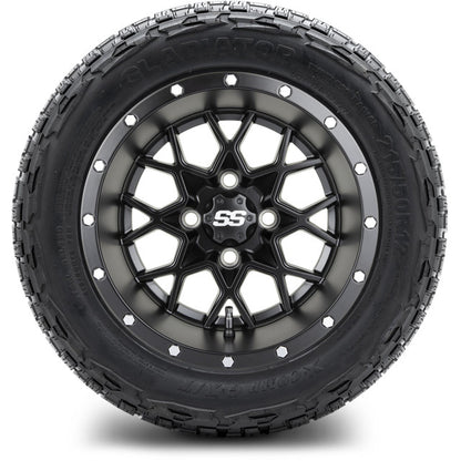 12" MODZ Vortex Matte Black - Tire and Wheel Combo