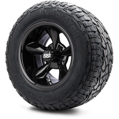 12" MODZ Godfather Glossy Black - Tire and Wheel Combo
