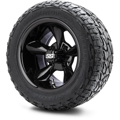 12" MODZ Godfather Glossy Black - Tire and Wheel Combo