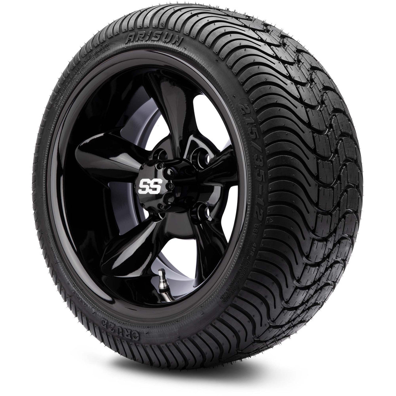 12" MODZ Godfather Glossy Black - Tire and Wheel Combo