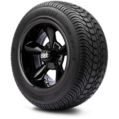 12" MODZ Godfather Glossy Black - Tire and Wheel Combo