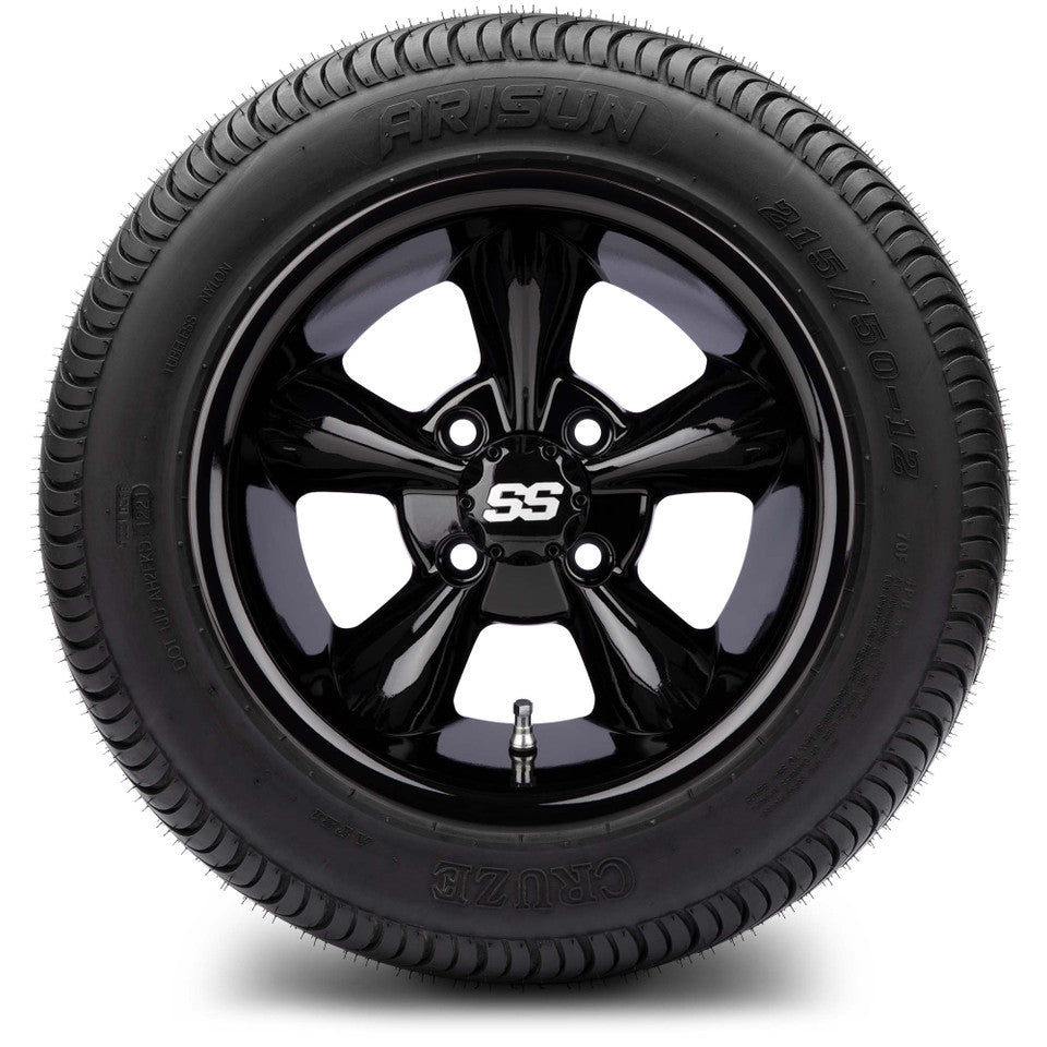 12" MODZ Godfather Glossy Black - Tire and Wheel Combo