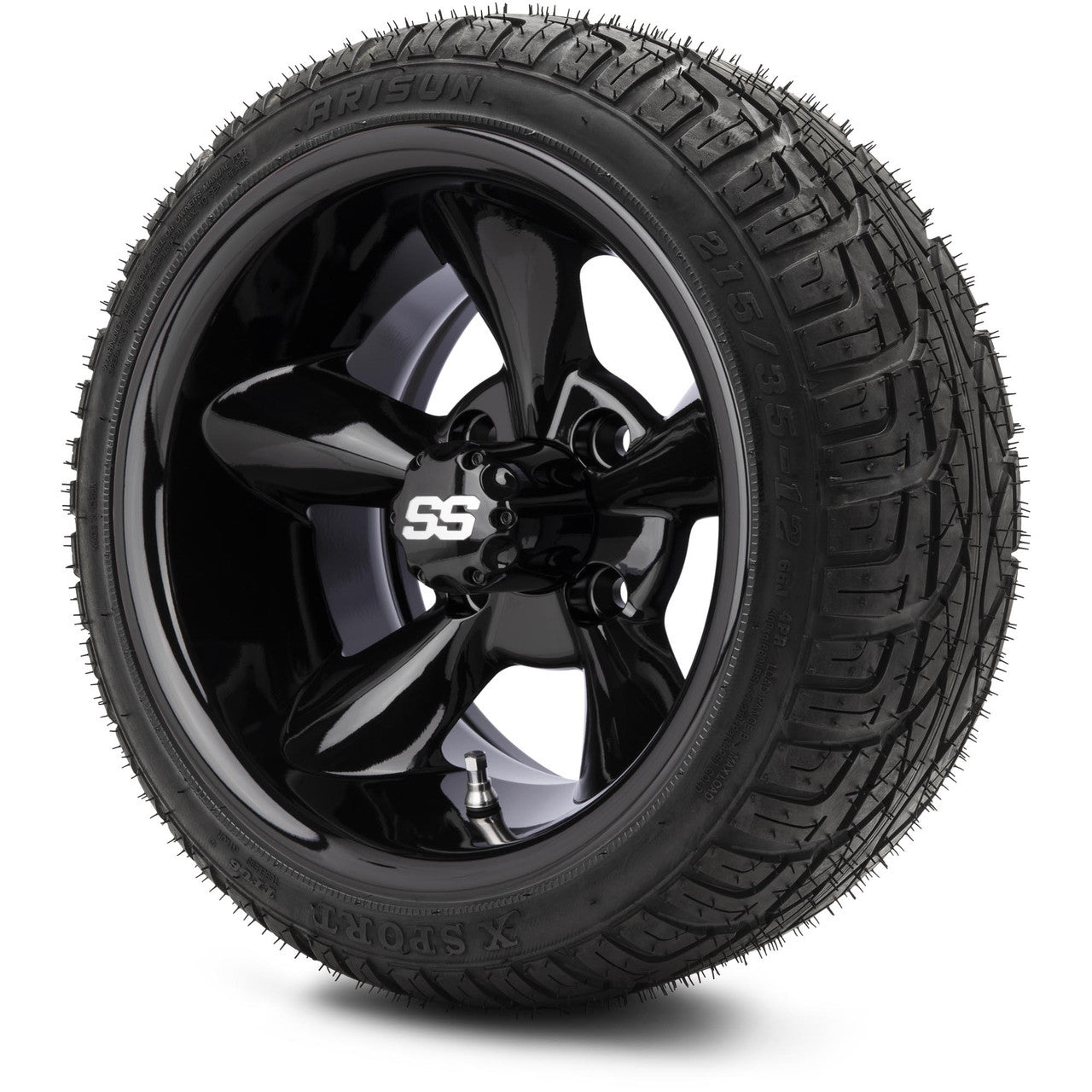 12" MODZ Godfather Glossy Black - Tire and Wheel Combo