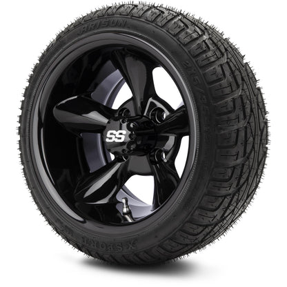 12" MODZ Godfather Glossy Black - Tire and Wheel Combo