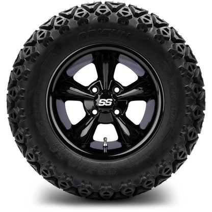 12" MODZ Godfather Glossy Black - Tire and Wheel Combo