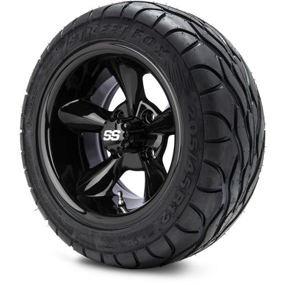 12" MODZ Godfather Glossy Black - Tire and Wheel Combo