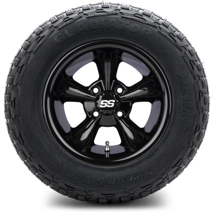 12" MODZ Godfather Glossy Black - Tire and Wheel Combo
