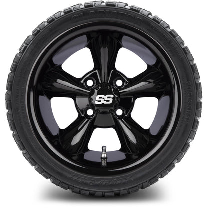 12" MODZ Godfather Glossy Black - Tire and Wheel Combo