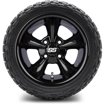 12" MODZ Godfather Glossy Black - Tire and Wheel Combo
