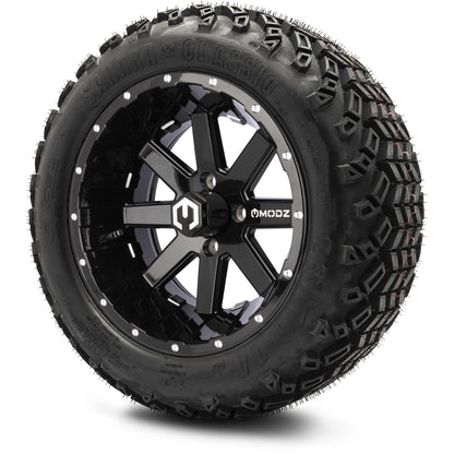 14" MODZ Assault Glossy Black - Tire and Wheel Combo