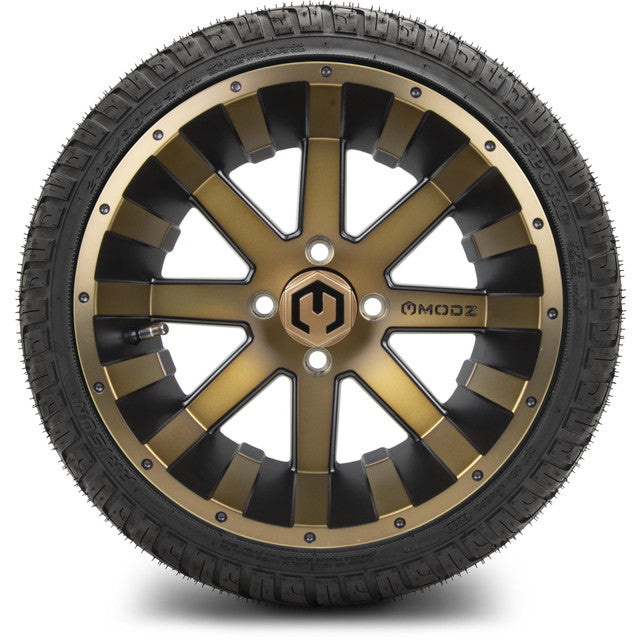 14" MODZ Assault Matte Bronze - Tire and Wheel Combo