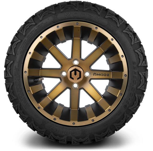14" MODZ Assault Matte Bronze - Tire and Wheel Combo