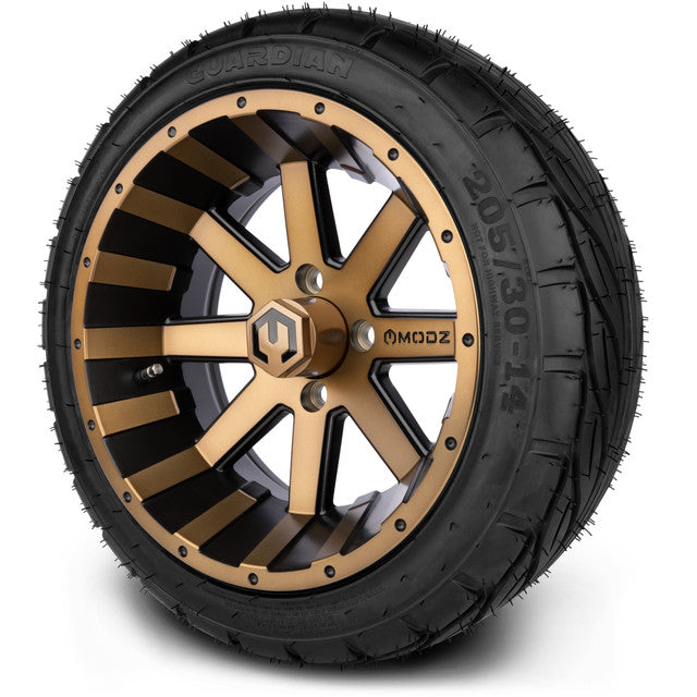 14" MODZ Assault Matte Bronze - Tire and Wheel Combo