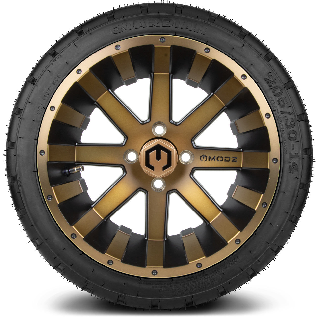 14" MODZ Assault Matte Bronze - Tire and Wheel Combo