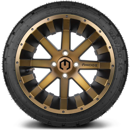 14" MODZ Assault Matte Bronze - Tire and Wheel Combo