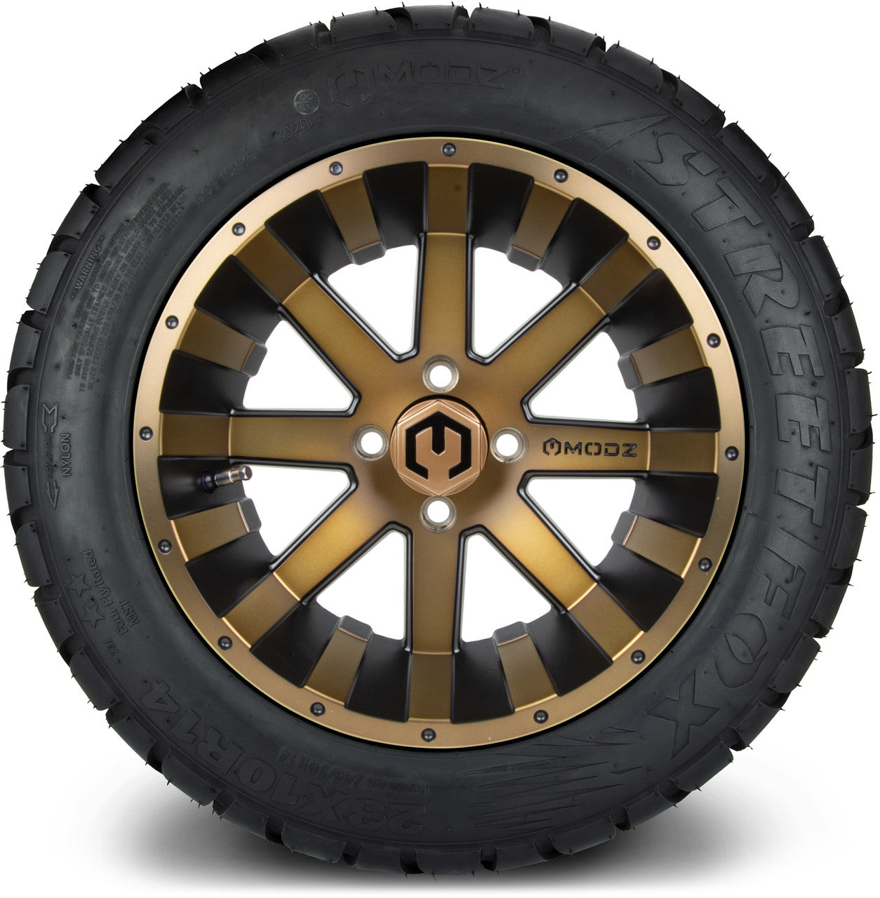 14" MODZ Assault Matte Bronze - Tire and Wheel Combo