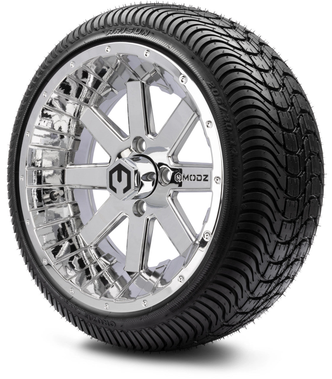 14" MODZ Assault Chrome - Tire and Wheel Combo