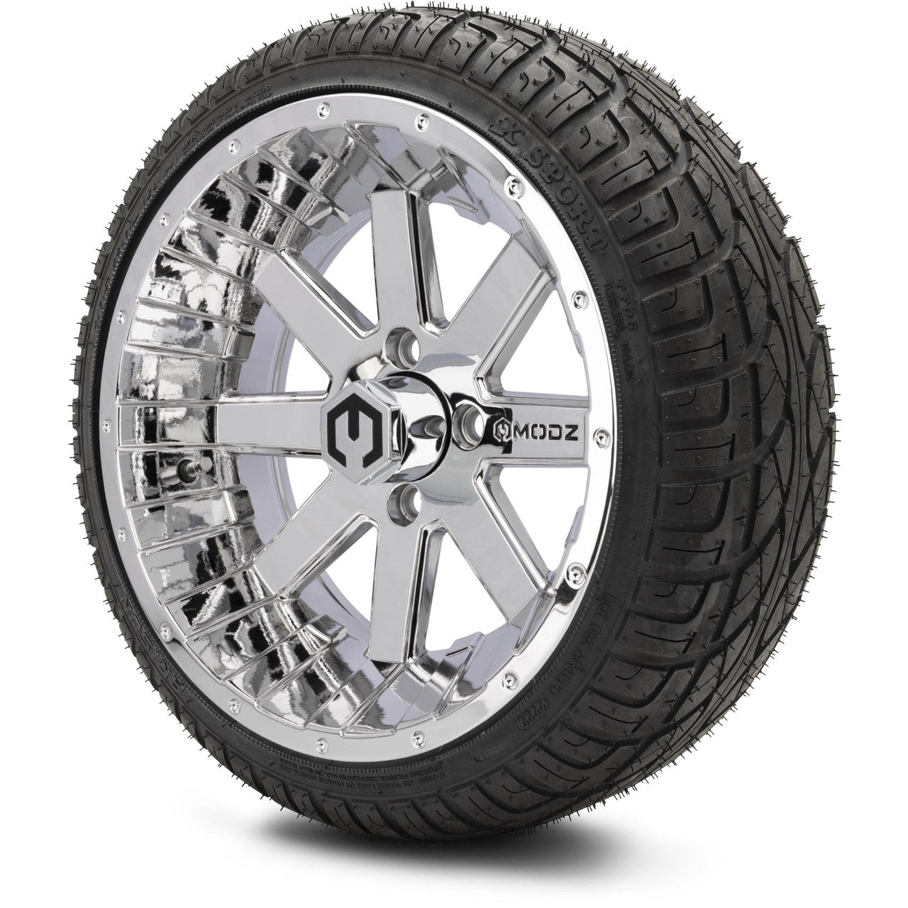 14" MODZ Assault Chrome - Tire and Wheel Combo