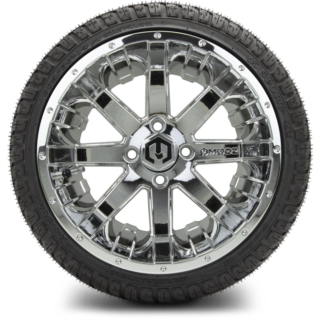 14" MODZ Assault Chrome - Tire and Wheel Combo