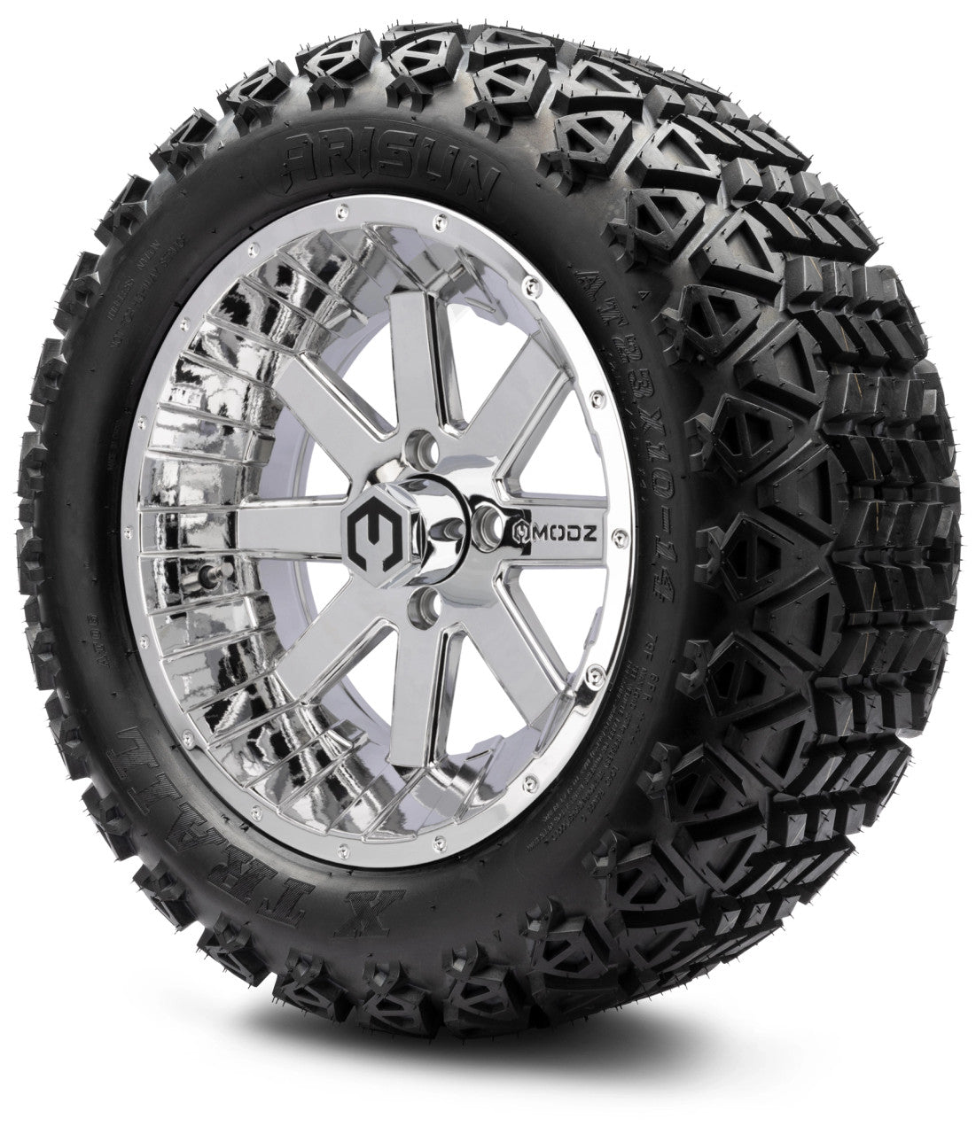 14" MODZ Assault Chrome - Tire and Wheel Combo