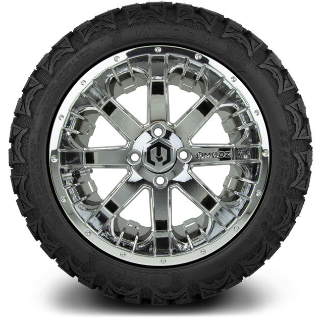 14" MODZ Assault Chrome - Tire and Wheel Combo
