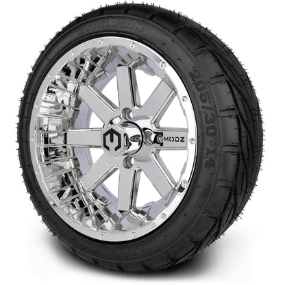 14" MODZ Assault Chrome - Tire and Wheel Combo