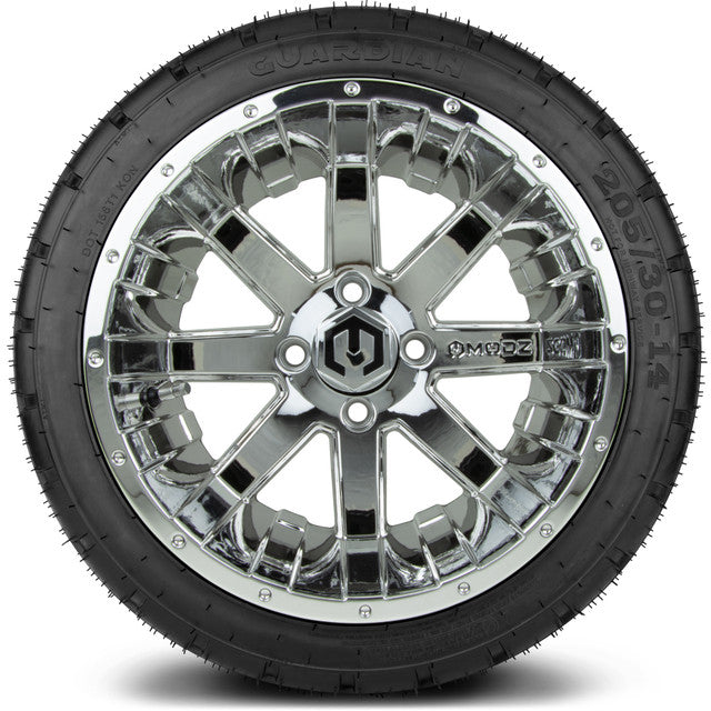 14" MODZ Assault Chrome - Tire and Wheel Combo