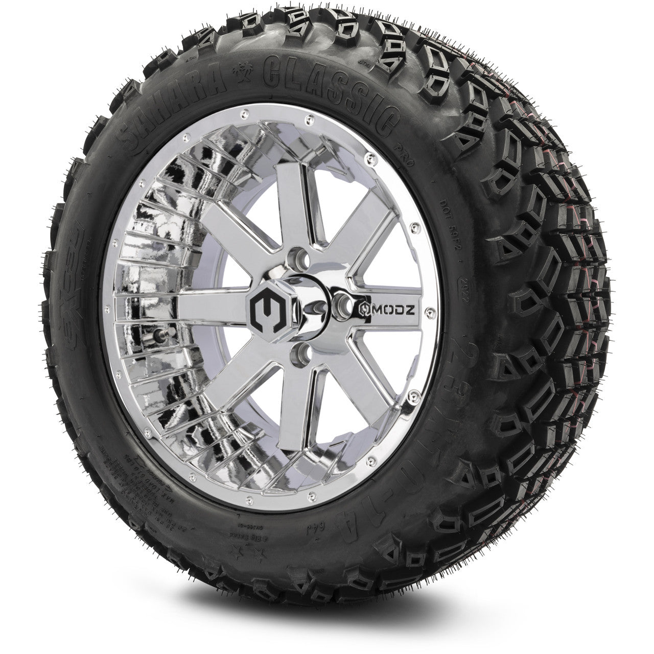 14" MODZ Assault Chrome - Tire and Wheel Combo