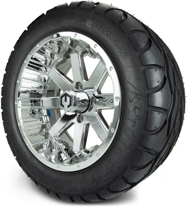 14" MODZ Assault Chrome - Tire and Wheel Combo