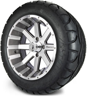 14" MODZ Assault Machined Gunmetal - Tire and Wheel Combo